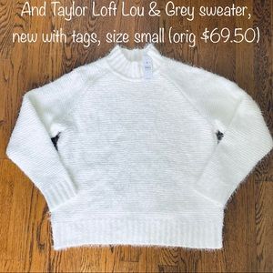 NEW WITH TAGS, Ann Taylor Loft Cream Sweater